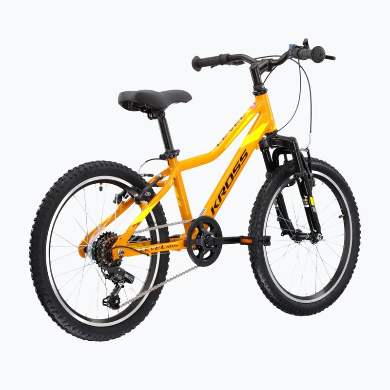 Bicicletta per bambini KROSS Level Mini 2.0 yellow/black/gloss 3