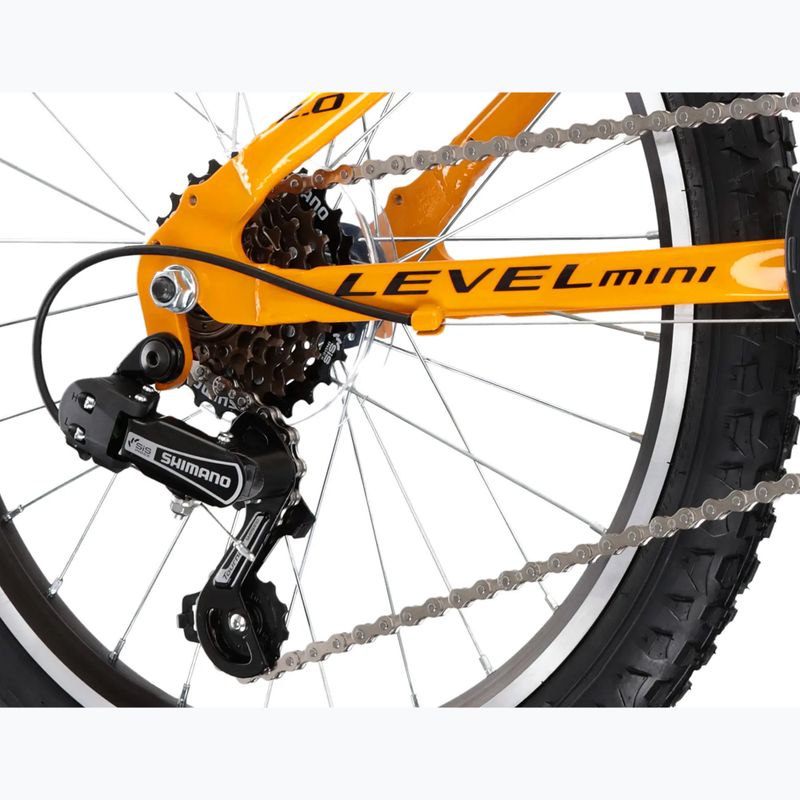 Bicicletta per bambini KROSS Level Mini 2.0 yellow/black/gloss 7