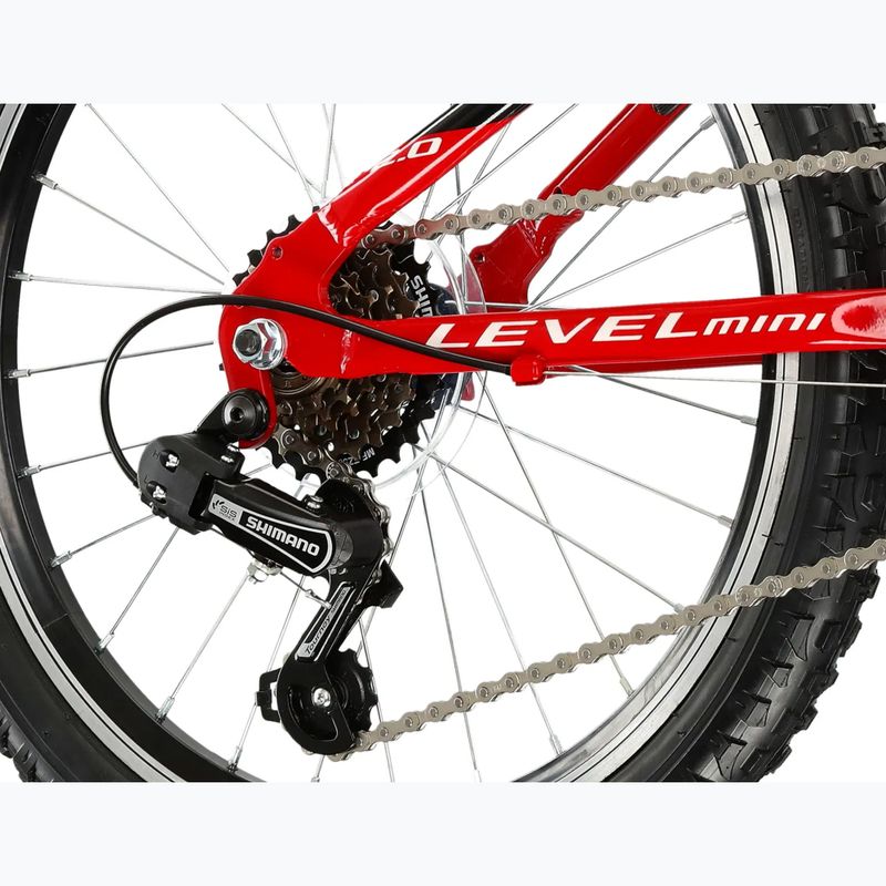 Bicicletta per bambini KROSS Level Mini 2.0 red/black/gloss 7