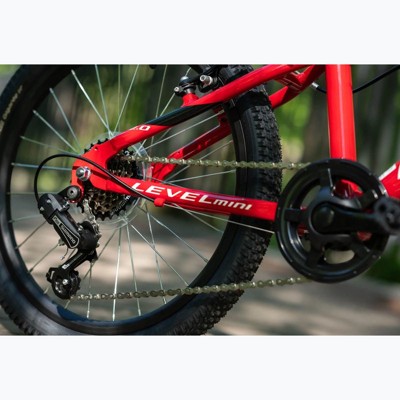Bicicletta per bambini KROSS Level Mini 2.0 red/black/gloss 13