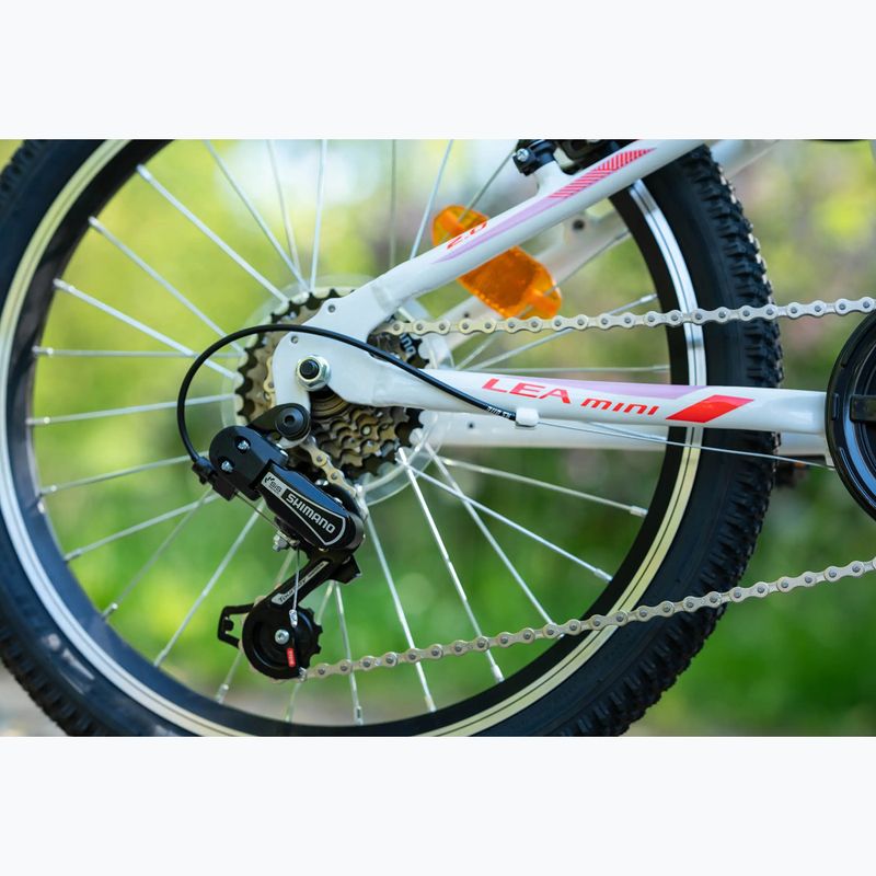 Bicicletta per bambini KROSS Lea Mini 2.0 white/red/gloss 14