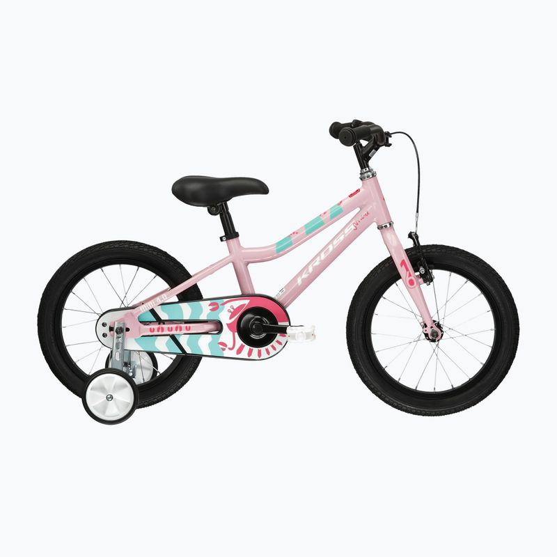 Bicicletta per bambini KROSS Mini 4.0 pink/mint/gloss