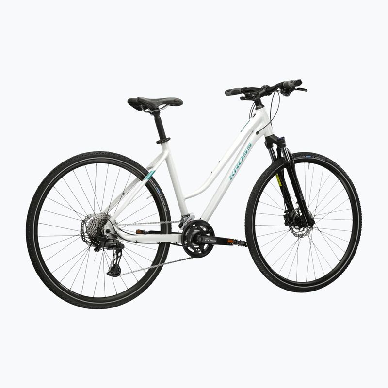 Bicicletta cross da donna KROSS Evado 7.0 In white/turquoise/gloss 3