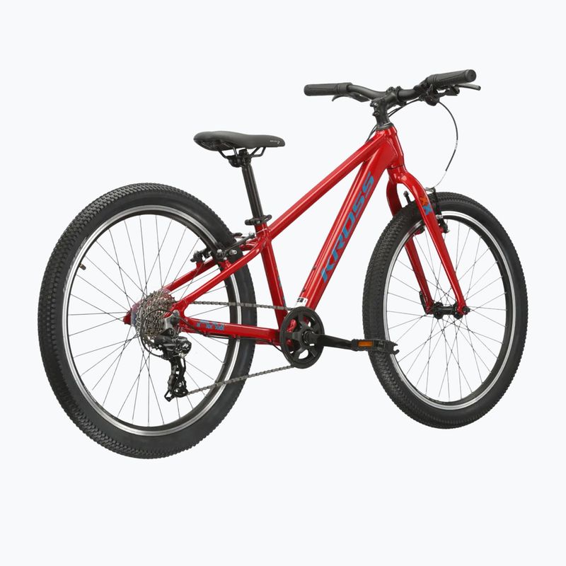 Bicicletta per bambini KROSS Level Jr 1.0 red/teal/gloss 3