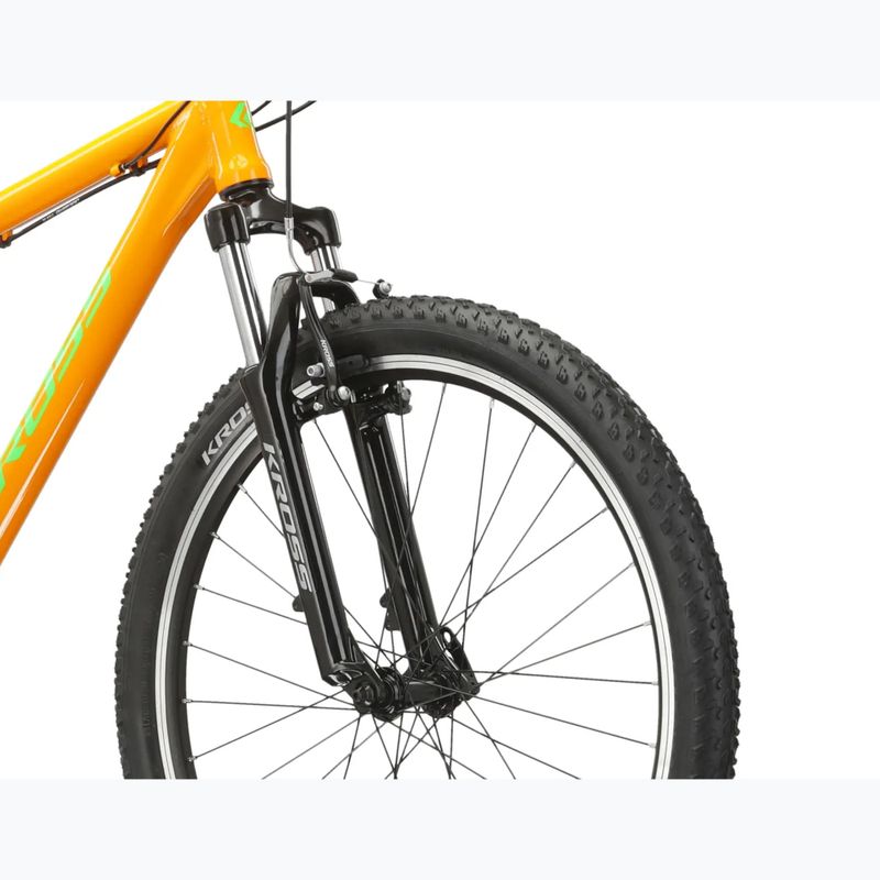 Bicicletta da montagna KROSS Hexagon 1.0 26" orange/green/gloss 5