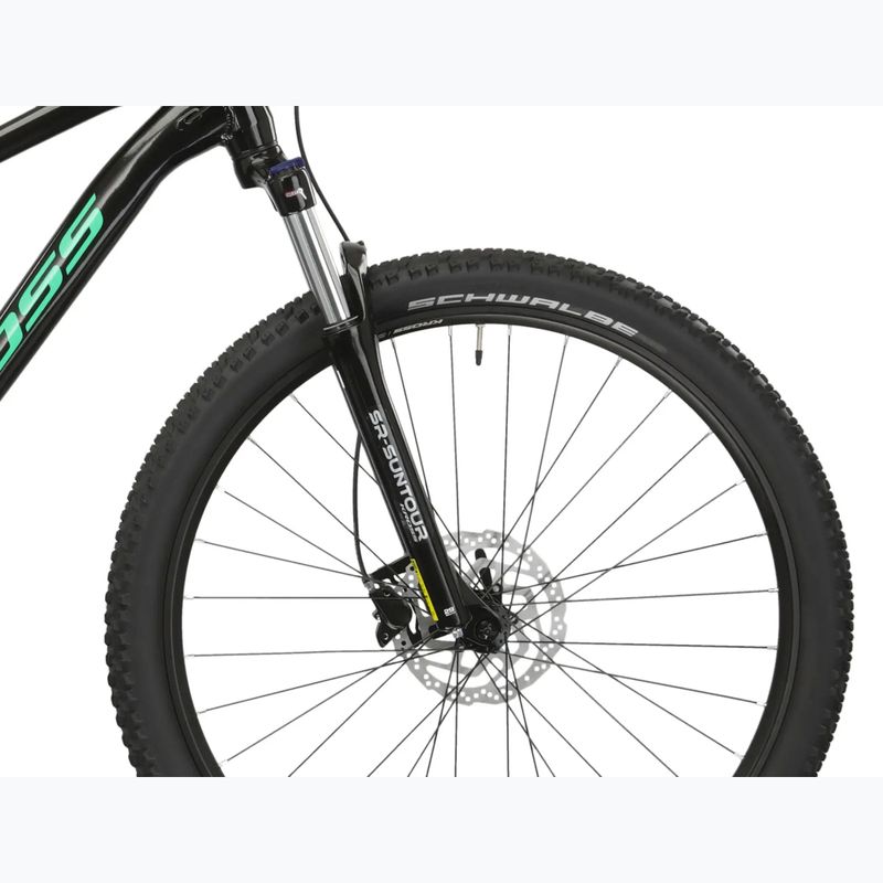 Bicicletta da montagna KROSS Level 1.0 black/green/gloss 8