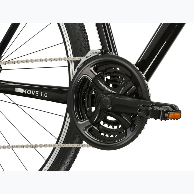 Bicicletta urbana da uomo KROSS Move 1.0 black/silver/gloss 8