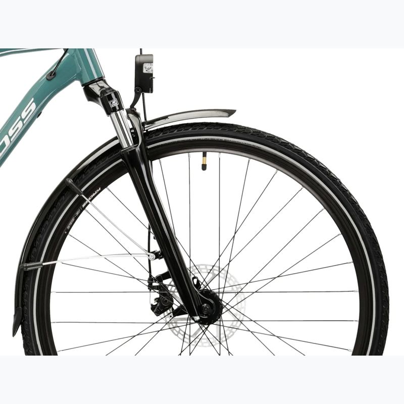 Bicicletta trekking da uomo KROSS Trans 3.0 green/silver/gloss 6