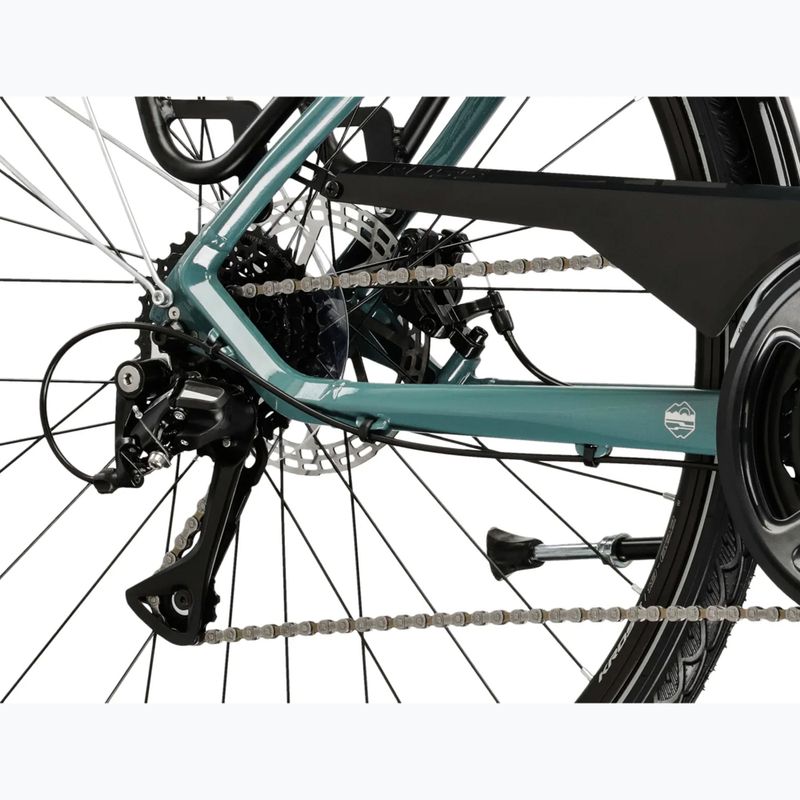 Bicicletta trekking da uomo KROSS Trans 3.0 green/silver/gloss 8