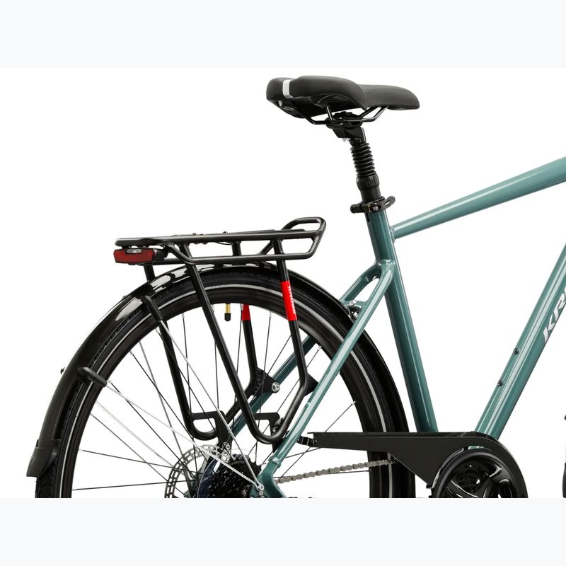 Bicicletta trekking da uomo KROSS Trans 3.0 green/silver/gloss 11