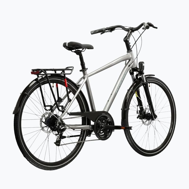 Bicicletta trekking da uomo KROSS Trans 3.0 silver/blue/gloss 3