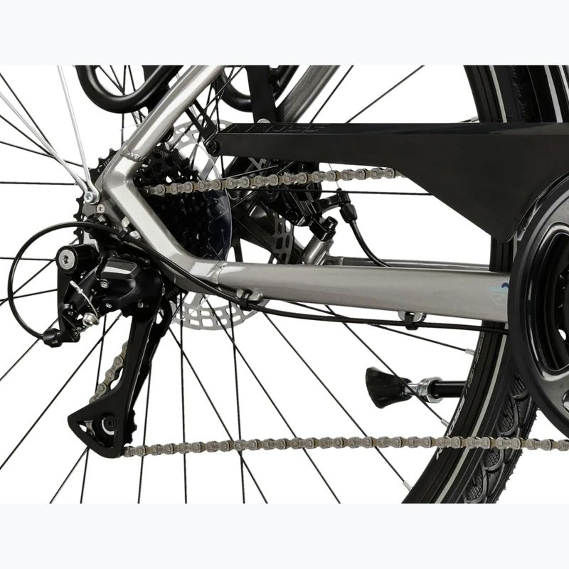 Bicicletta trekking da uomo KROSS Trans 3.0 silver/blue/gloss 8