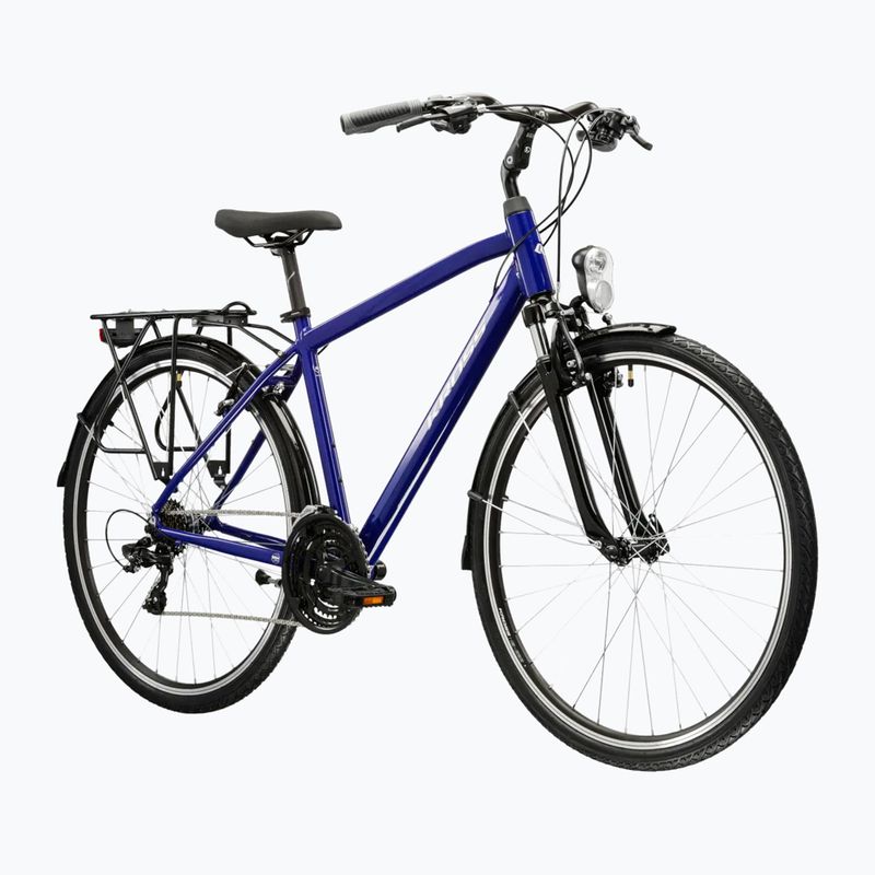 Bicicletta trekking da uomo KROSS Trans 1.0 navy blue/silver/gloss 2