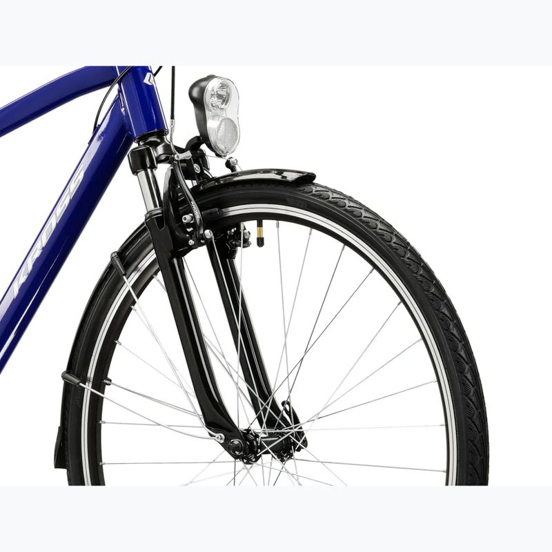 Bicicletta trekking da uomo KROSS Trans 1.0 navy blue/silver/gloss 5