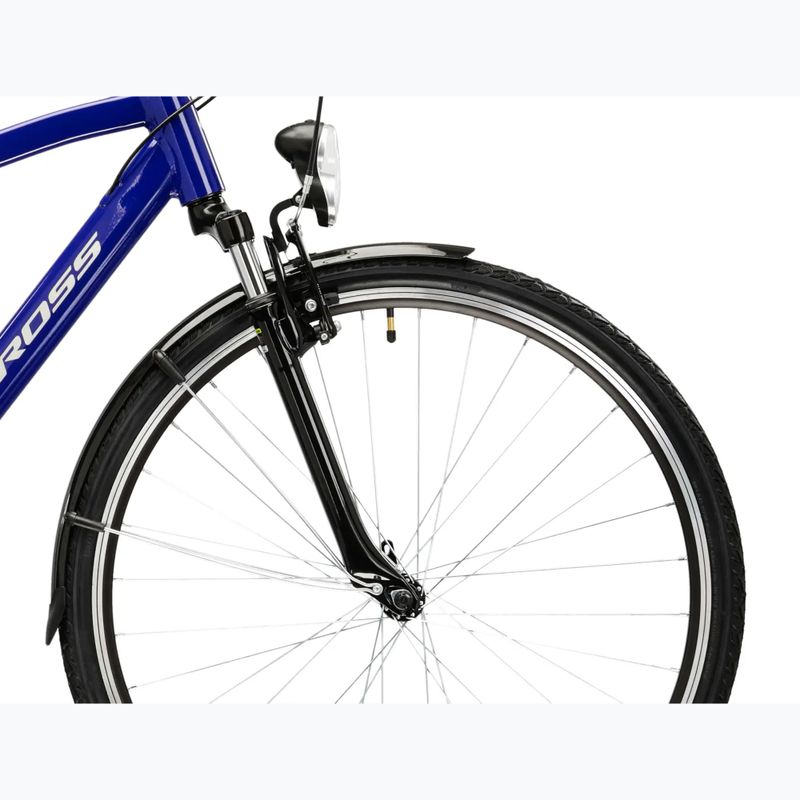 Bicicletta trekking da uomo KROSS Trans 1.0 navy blue/silver/gloss 6