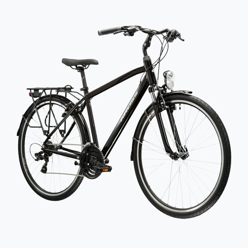 Bicicletta trekking da uomo KROSS Trans 1.0 black/silver/gloss 2