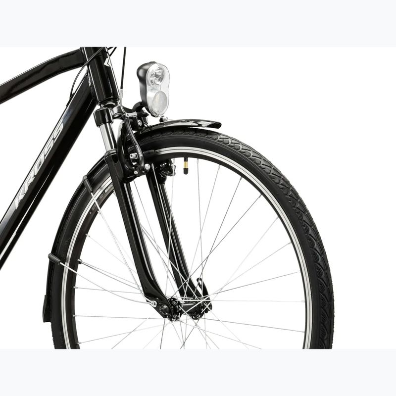 Bicicletta trekking da uomo KROSS Trans 1.0 black/silver/gloss 5