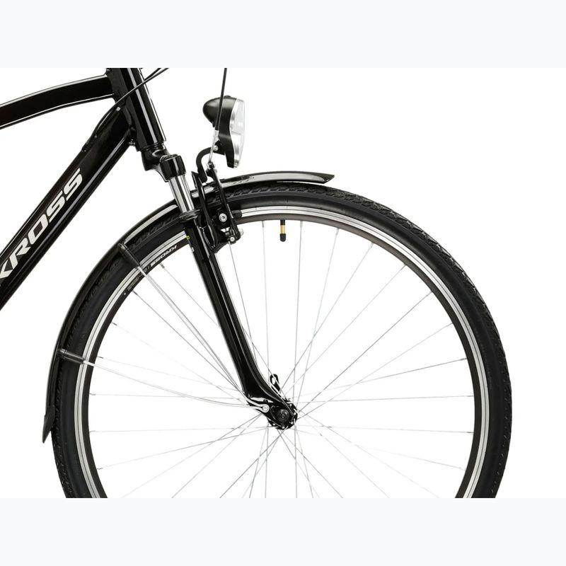 Bicicletta trekking da uomo KROSS Trans 1.0 black/silver/gloss 6