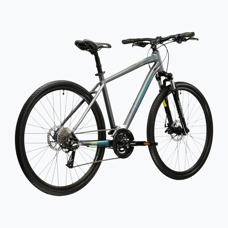 Bicicletta cross KROSS Evado 3.0 grey/teal/gloss 3