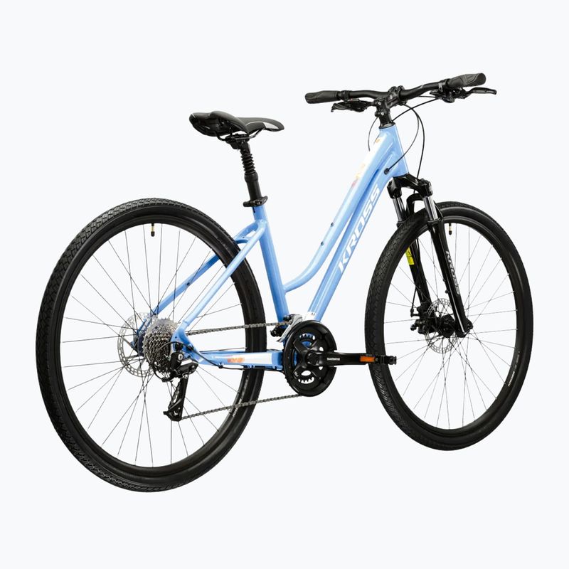 Bicicletta cross da donna KROSS Evado 3.0 In blue/white/gloss 3