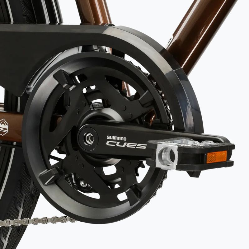 Bicicletta trekking da uomo KROSS Trans 5.0 brown/silver/gloss 9