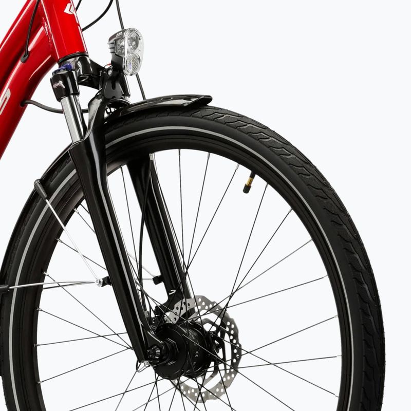 Bicicletta da trekking da donna KROSS Trans 5.0 In red/silver/gloss 5