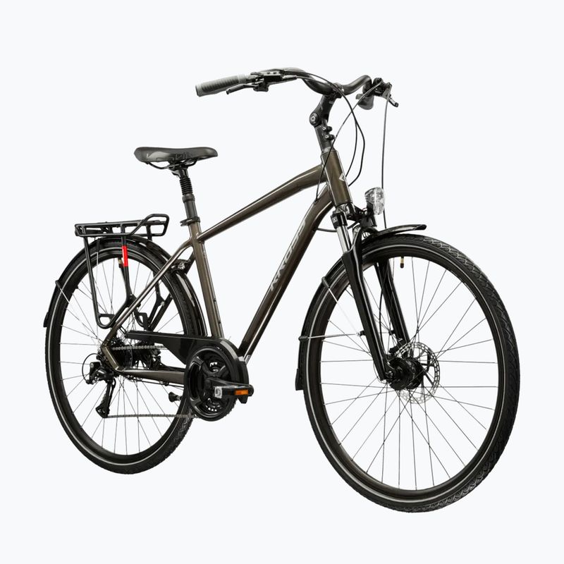 Bicicletta trekking da uomo KROSS Trans 4.0 brown/silver/gloss 2