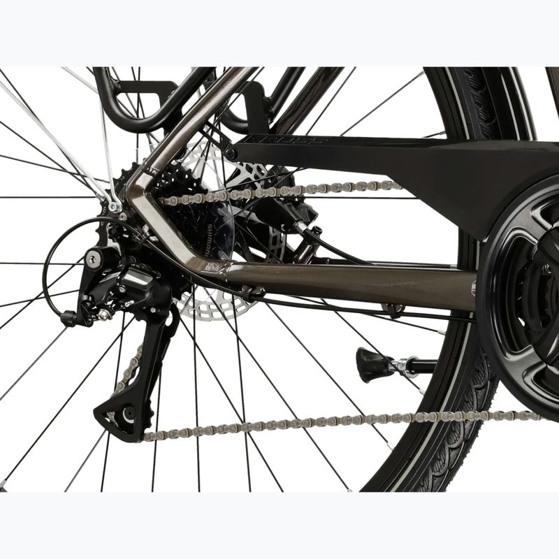 Bicicletta trekking da uomo KROSS Trans 4.0 brown/silver/gloss 8