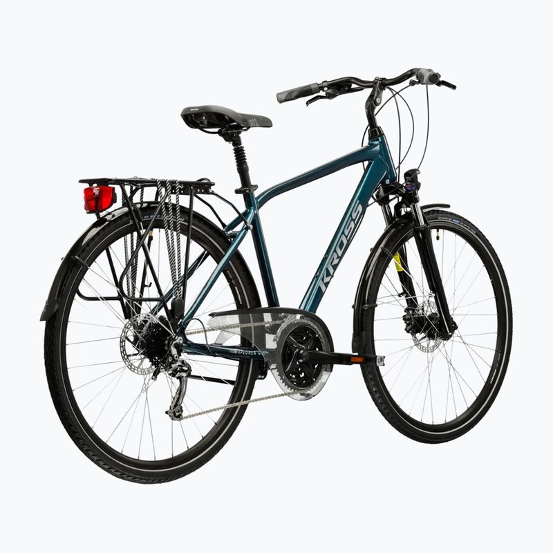 Bicicletta da trekking KROSS Explorer 4.0 turquoise/silver/gloss 3