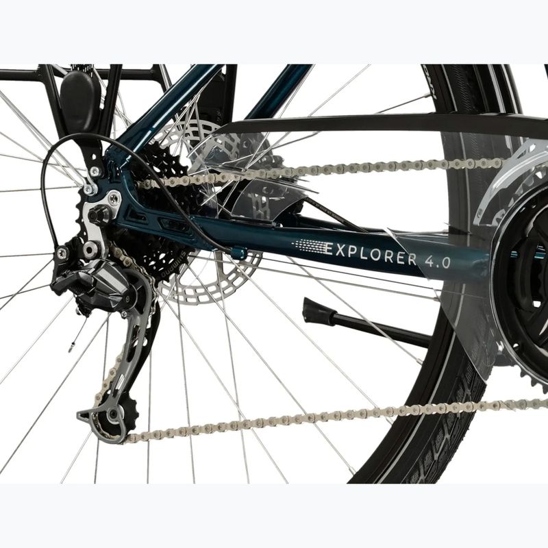 Bicicletta da trekking KROSS Explorer 4.0 turquoise/silver/gloss 8
