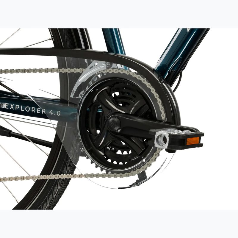 Bicicletta da trekking KROSS Explorer 4.0 turquoise/silver/gloss 9