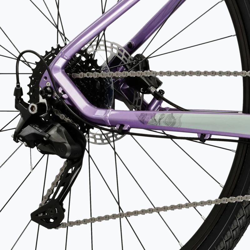 Bicicletta cross da donna KROSS Evado 5.0 In purple/black/gloss 8