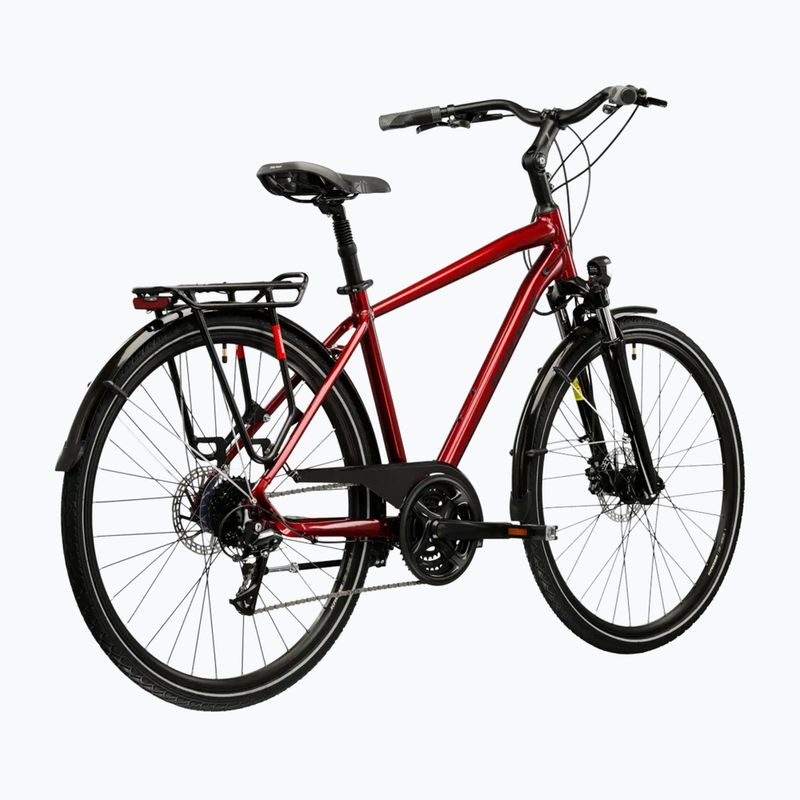 Bicicletta trekking da uomo KROSS Trans 4.0 ruby/black/gloss 3