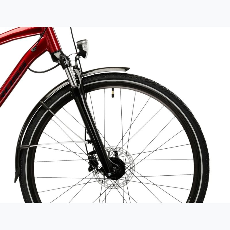 Bicicletta trekking da uomo KROSS Trans 4.0 ruby/black/gloss 6