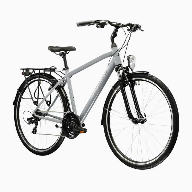 Bicicletta trekking da uomo KROSS Trans 1.0 grey/black/gloss 2