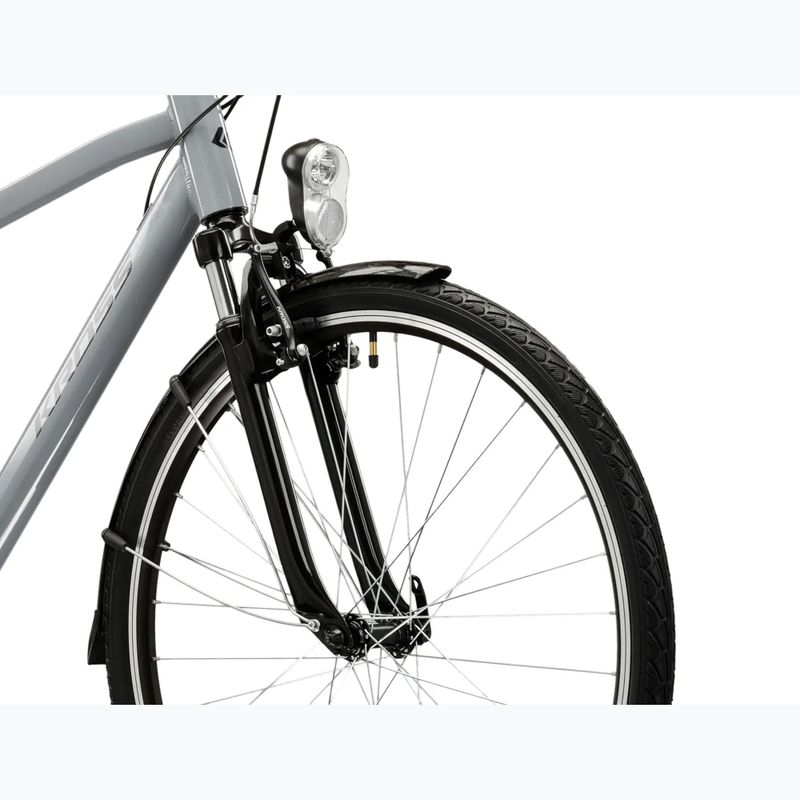Bicicletta trekking da uomo KROSS Trans 1.0 grey/black/gloss 5