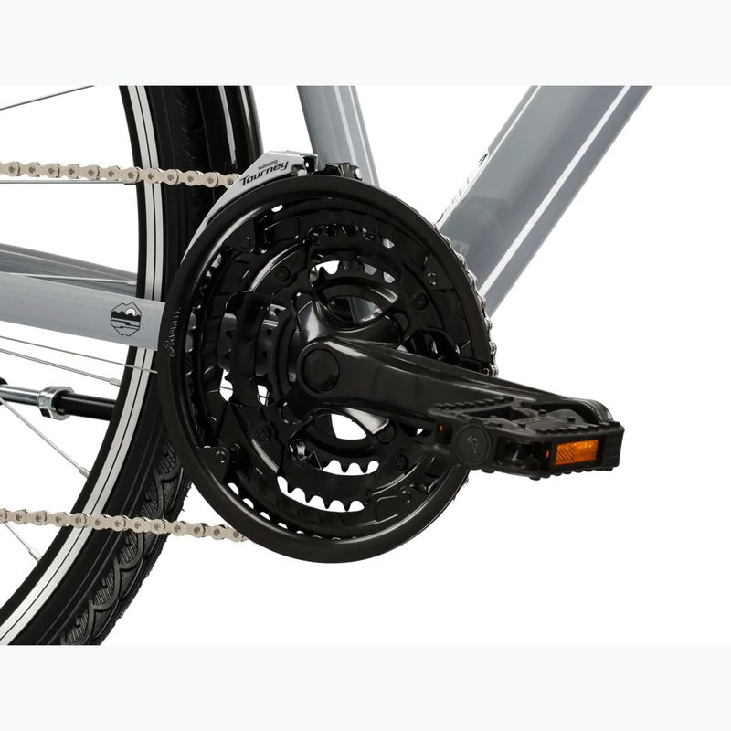 Bicicletta trekking da uomo KROSS Trans 1.0 grey/black/gloss 8