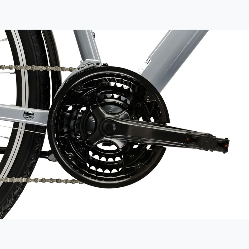 Bicicletta trekking da uomo KROSS Trans 1.0 grey/black/gloss 9