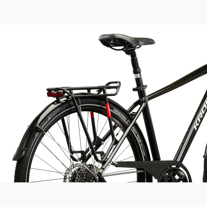 Bicicletta trekking da uomo KROSS Trans 7.0 black/silver/gloss 9