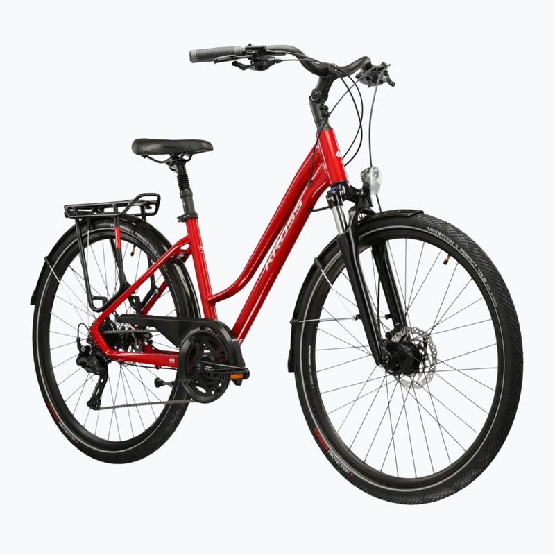 Bicicletta da trekking da donna KROSS Trans 5.0 In red/silver/gloss 2