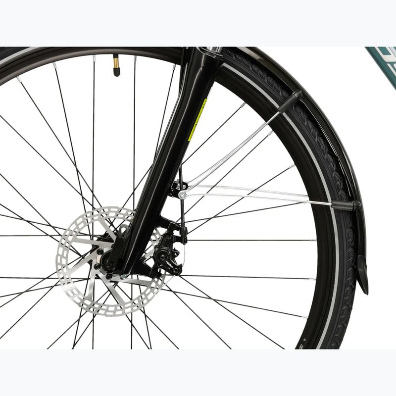 Bicicletta trekking da uomo KROSS Trans 3.0 green/silver/gloss 7