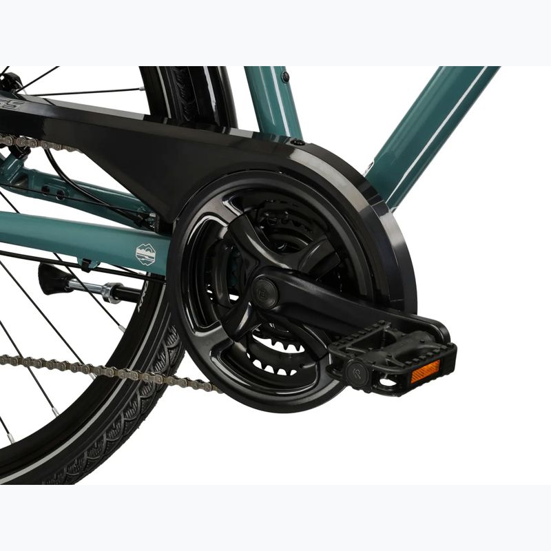 Bicicletta trekking da uomo KROSS Trans 3.0 green/silver/gloss 9