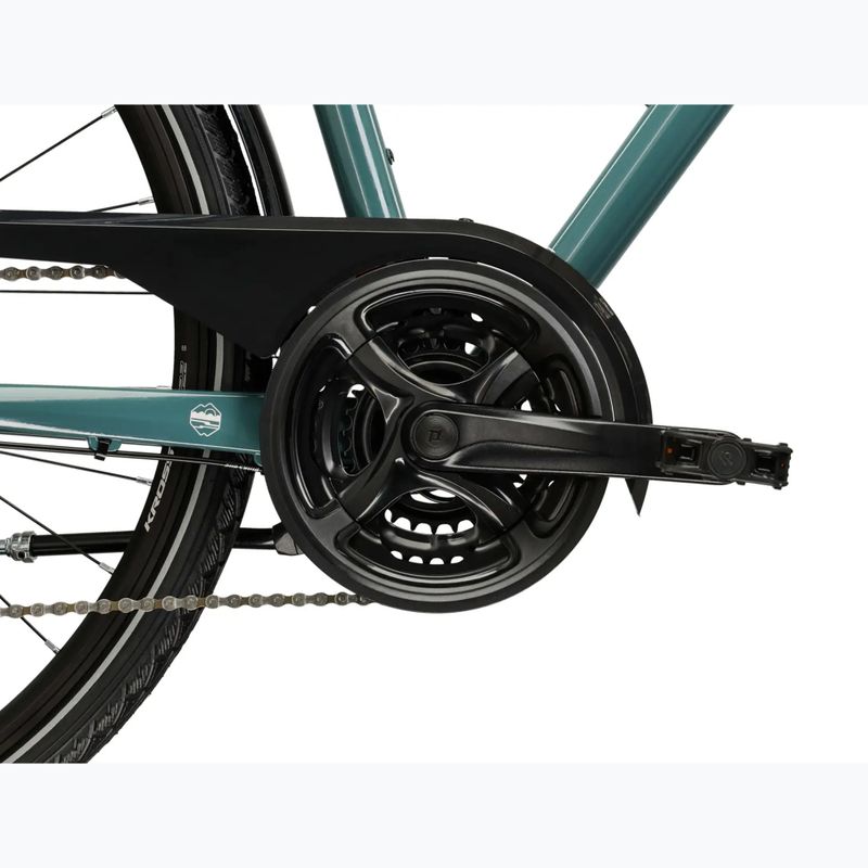 Bicicletta trekking da uomo KROSS Trans 3.0 green/silver/gloss 10