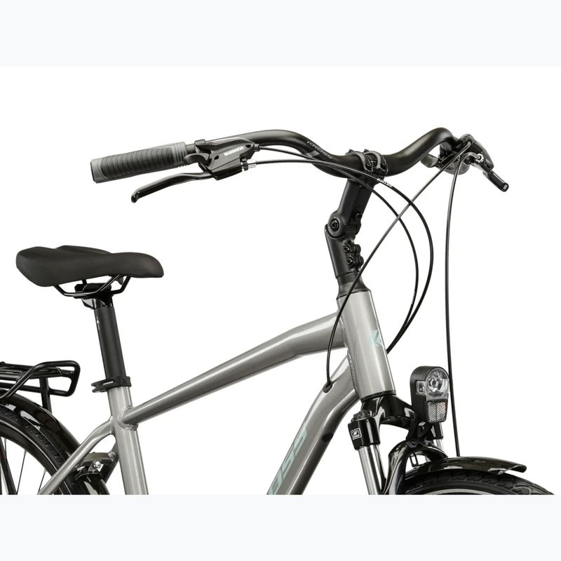 Bicicletta trekking da uomo KROSS Trans 3.0 silver/blue/gloss 4