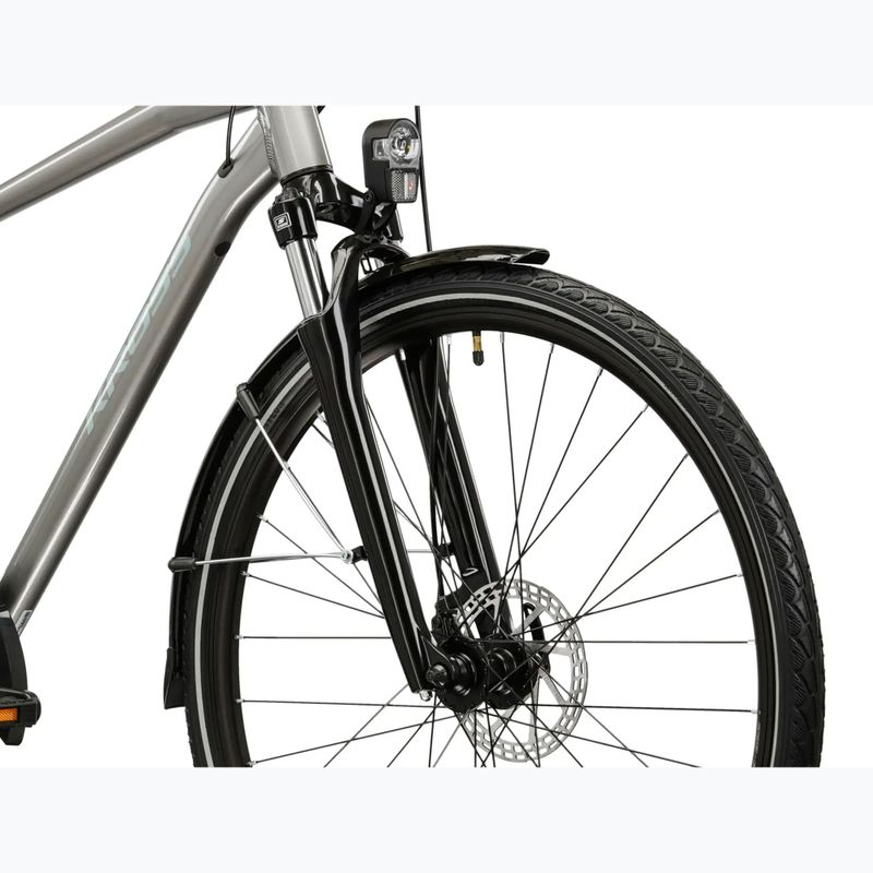 Bicicletta trekking da uomo KROSS Trans 3.0 silver/blue/gloss 5