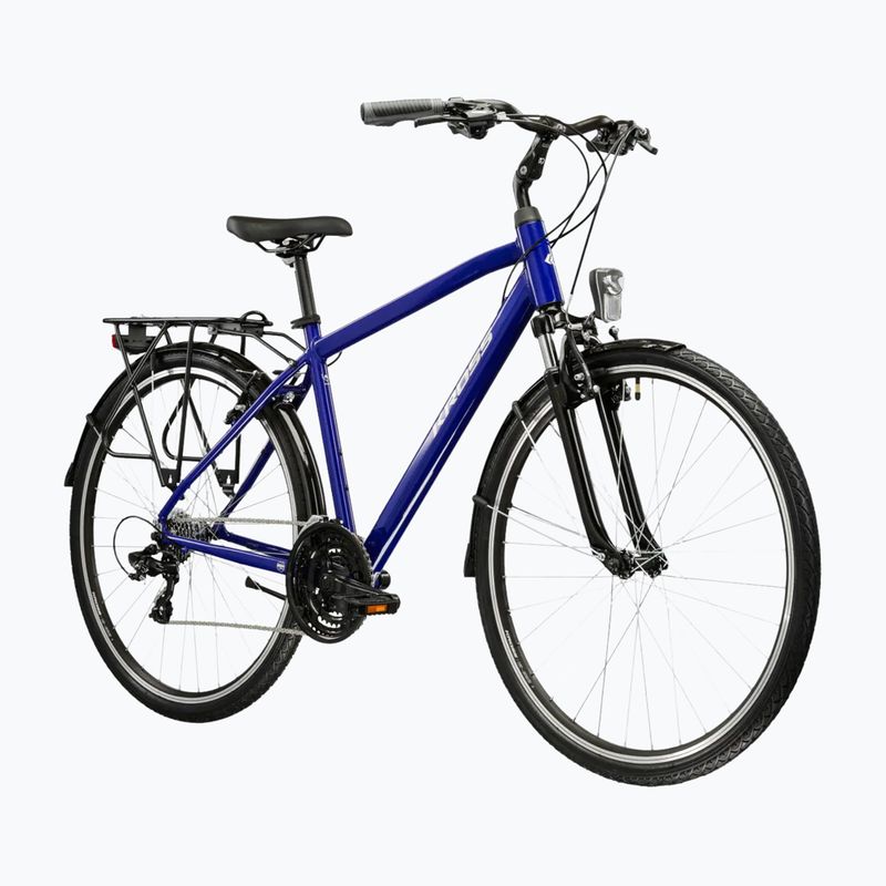 Bicicletta trekking da uomo KROSS Trans 1.0 navy blue/silver/gloss 2