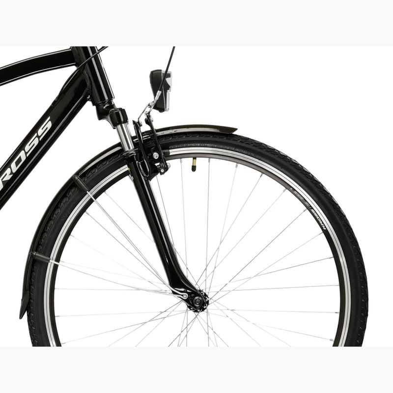 Bicicletta trekking da uomo KROSS Trans 1.0 black/silver/gloss 6