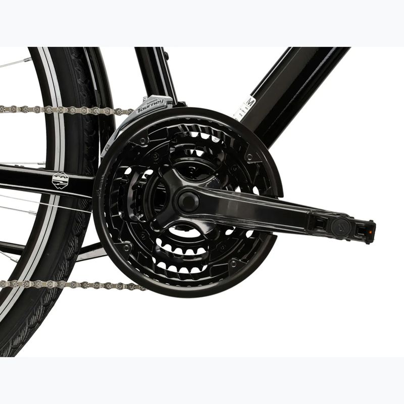 Bicicletta trekking da uomo KROSS Trans 1.0 black/silver/gloss 9