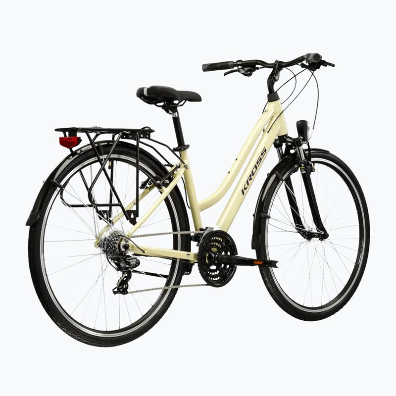 Bicicletta da trekking da donna KROSS Trans 1.0 In beige/purple/gloss 3