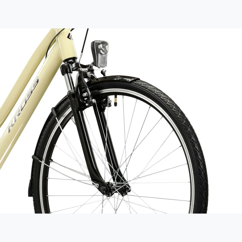 Bicicletta da trekking da donna KROSS Trans 1.0 In beige/purple/gloss 5